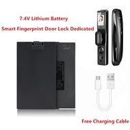 【Popular choice】 Polymer Lithium Smart Door Lock Fingerprint Door Lock Send Charging Cable 5000mah 7.4v