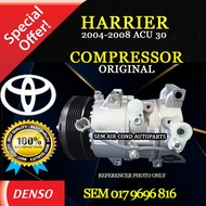 TOYOTA HARRIER OLD MODEL 2004-2008 YEAR ACU30 ORIGINAL DENSO ND COMPRESSOR (CAR AIRCOND SYSTEM)