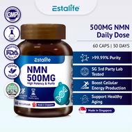 [NEW] Estalife NMN 500mg Supplement | NAD+ Booster | 抗衰老胶囊 | Enhance Energy + Focus + Cell Repair | 