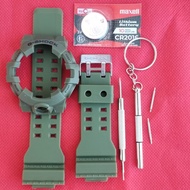 MATTE ARMY GREEN GA700 STRAP AND BEZEL GA700 GA710 STRAP AND BEZEL REPLACEMENT