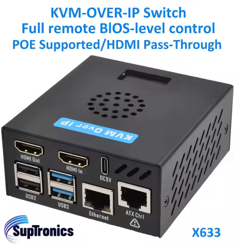 SupTronics Raspberry Pi based IPKVM switch KVM over IP PIKVM X633