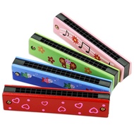 [Ready Stock] 16 Holes Cute Harmonica Musical instrument Montessori Educational Toys Cartoon Pattern