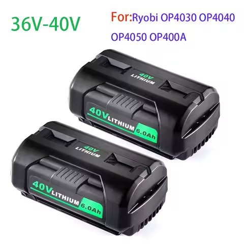 For Ryobi 36V-40V Li-ion Battery 6000mAh Charger Compatible OP4030 OP4040 OP4050 OP400ACordless Powe