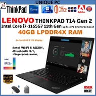 Lenovo ThinkPad T14-14S Gen 2 14" FHD IPS Laptop Intel Core i5- i7 11Th Gen 40GB RAM 512GB SSD Windo