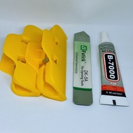 COMPLETE PACKAGE OF HANDPHONE SERVICE TOOLS 2PCS LCD TOUCHSCREEN CLIPS B7000 GLUE 15ML HP CONGKELAN