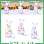 [Simple] Easter Bunny Figurine, Easter Decoration, Collectible, Centerpiece, Desk Ornament, Bunny Fi