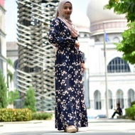 🔥CLEARANCE🔥 - Fesca 1.0 Floral Dress - Maxi Dress Muslimah - Long Sleeve Dress - Baju Muslimah - Jubah Moden