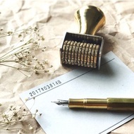 復古黃銅滾輪日期印章 (L)