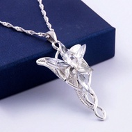 1 Máy Tính Arwen Evenstar Vòng Cổ Màu Bạc Pha Lê Mặt Dây Chuyền Vòng Cổ Cho Nữ Cô Gái Trang Sức Dự T