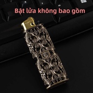 Thụy Điển Cricket Thông Thường Bật Lửa Vỏ Trang Trí Hợp Kim Kẽm 3D Rỗng Khắc Hoa Văn Bao Kim Loại Ch