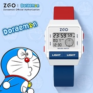 【Ready Stock】ZGO x Doraemon Kids Watch for Boys and Girls, Multi-functional Waterproof, Lunous Squar