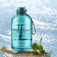 3 Liter Water Bottles with Times to Drink Motivational Straw Sports Big Jug with Handle Leak Proof B