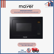 Mayer MMWGBAXXBKMY 38 cm Built-in 25L Microwave Oven with Grill