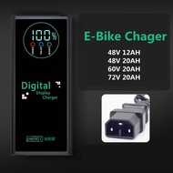 48V 12AH / 48V 20AH / 60V 20AH / 72V 20AH Automatic Shutdown Digital Display E Bike Battery Charger 