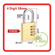 4 Digit brass padlock /3 digit padlock / resettable digit lock / 3 digit number lock / locker lock /