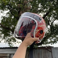 Helm Suzuki Busa Merah Tartan Custom