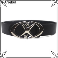 ARREBUL Y2k Belt, Cross Y2k Lether Belt, Vintage Punk Pu Leather Moon Star Design Decorative Belt Me