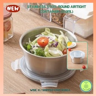 [Korea] Daiso Stainless Steel Round Airtight Container (550ml)