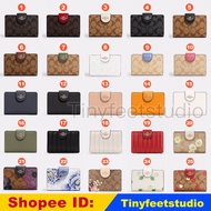 C0082 6390 C3454 C3375 C3452 C3453 3773 Medium Corner Zip Wallet Leather Women Fold Over Short Card 