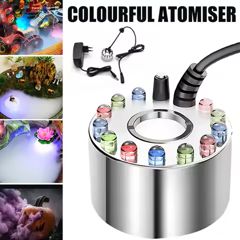 Mini LED Pumpkin Light Fogger Water Fountain Pond Fog Machine For Halloween Christmas Easter Party F