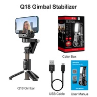 Q18 Gimbal Stabilizer Handheld Mobile Phone Selfie Stick Holder Fill Light Bluetooth for mobile Foll
