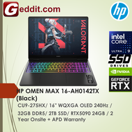 HP OMEN MAX 16-AH0142TX GAMING LAPTOP (CU9-275HX32GB2TB SSD16"WQXGA OLED240HzRTX5090 24GBWIN11)FREE