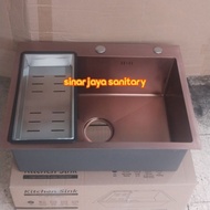 Minimalist Kitchen sink 6045 ROSE GOLD Stainless / 6045 Rose gold Kitchen sink