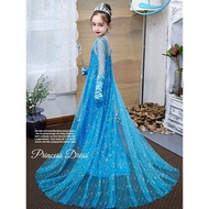 baby dress dress budak perempuan Elsa Frozen Summer Elsa Dress Student Elsa Princess Dress Female El