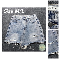 Lei Lei 2hand Street Casual A-line jean skirt with bias waist, second-hand HK