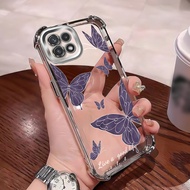 Case For Samsung A22 5G A22s 5G F42 5G Phone Butterfly Protective Cover Transparent Silicone Shockpr