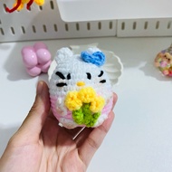 GANTUNGAN Hello kitty amigurumi/keychain Hello kitty knitted/Hello kitty knitted keychain
