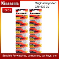 10PCS Panasonic CR1632 3V Lithium Battery For Watch Remote Control Clock Car Keys CR 1632 DL1632 ECR1632 GPCE1632 Button