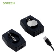 DOREEN Button Battery Charger, Type-C Port Intelligent Charging Lithium Coin Charger, Convenient Min