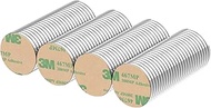 10x1mm - 100 Pack, Powerful Rare Earth Disc Magnet with 3M 467MP Adhesive Backing, Strong Thin Neody