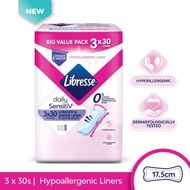 Libresse SensitiV Longer &amp; Wider Slim Panty Liner (3x30s)