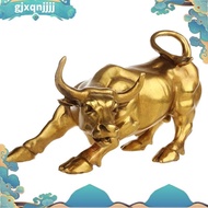 Feng Shui Fortune Brass Bull Statue, Sculpture Home Decoration Golden Copper Bull Represents Good Luck of Career gjxqnjjjj