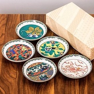 日本進口九谷燒陶瓷日式古風時代繪小圓盤甜品盤水果小吃碟小菜盤