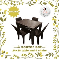 ♞,♘,♙Dining Set Plastic Rattan Table and Chairs Set 2 Seater 4 Seater Indoor Outdoor Tables Chairs