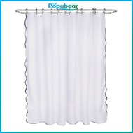 Rust-resistant Grommet Shower Curtain Bathroom Divider Shower Curtain Heavy Duty Waterproof Scallope