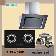 *PROMO* Elba Kitchen Chimney Hood - Black EH-E9122ST(BK) and EGH-M8442G(BK) EH-E9122ST