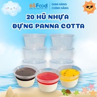 Set of 20 Panna Cotta Jars with Lid, Transparent Plastic Sauce Jars, Panna Cotta 6SFOOD