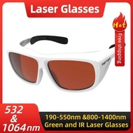 532nm Picoseconds Green Pointer Glasses ND: YAG 1064nm Infrared Laser Safety Protection