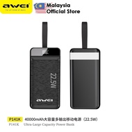 Awei P141K 40000mAh Camping Powerbank Large Capacity Powerbank Fast Charging 22.5W Powerbank Polymer