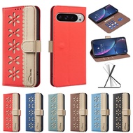 Flip Wallet Flower Leather Casing Google Pixel 9A Pixel 9 9Pro Pixel 9Pro XL Pixel 8A Pixel 8 Pixel 
