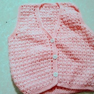 Crochet wool vest for 1 year old baby