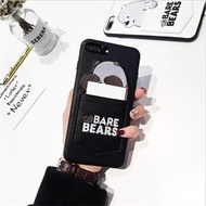 We bare bears phone Case HOT iPhone X XS MAX phone cases shell card holder pocket pandas bare bear l
