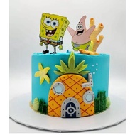 Cake Topper Spansbob square pants/hiasan kek secret recipe@mamasab/brownies/pizza/donut/pulut kuning