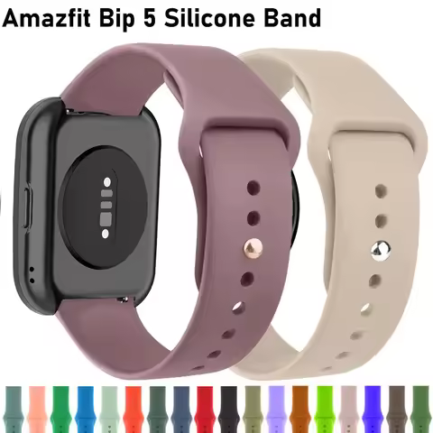22mm Silicone Bip 5 Strap for Amazfit Bip 5 Band Replacement Smaertwatch Wristband Soft Bracelet Bel
