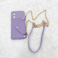 SOFT CASE DOMPET + TALI FOR OPPO A17 A57 2022 A16 A16K A16E A3S A5S A7 A12 A11K A15 A53 A54 A92 A95