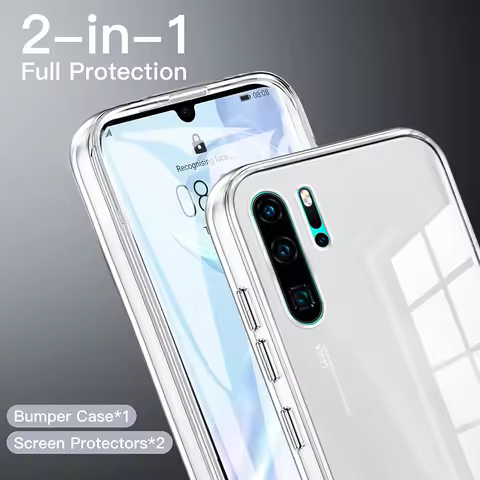 360 Full Coverage Clear Case For Huawei P30 Pro P40 Lite 5G P20 Nova 4e Y9 Y6 2019 Y7A Y7P Soft Shoc